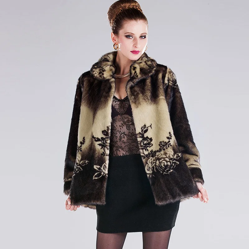 Thick Warm Fluffy Faux Fur Coat Women Winter Turn-down Collar Printed Gradient Colored Fashion Jackets Outerwear Plus Size 5X
Thick Warm Fluffy Faux Fur Coat Women Winter Turn-down Collar Printed Gradient Colored Fashion Jackets Outerwear Plus Size 5X