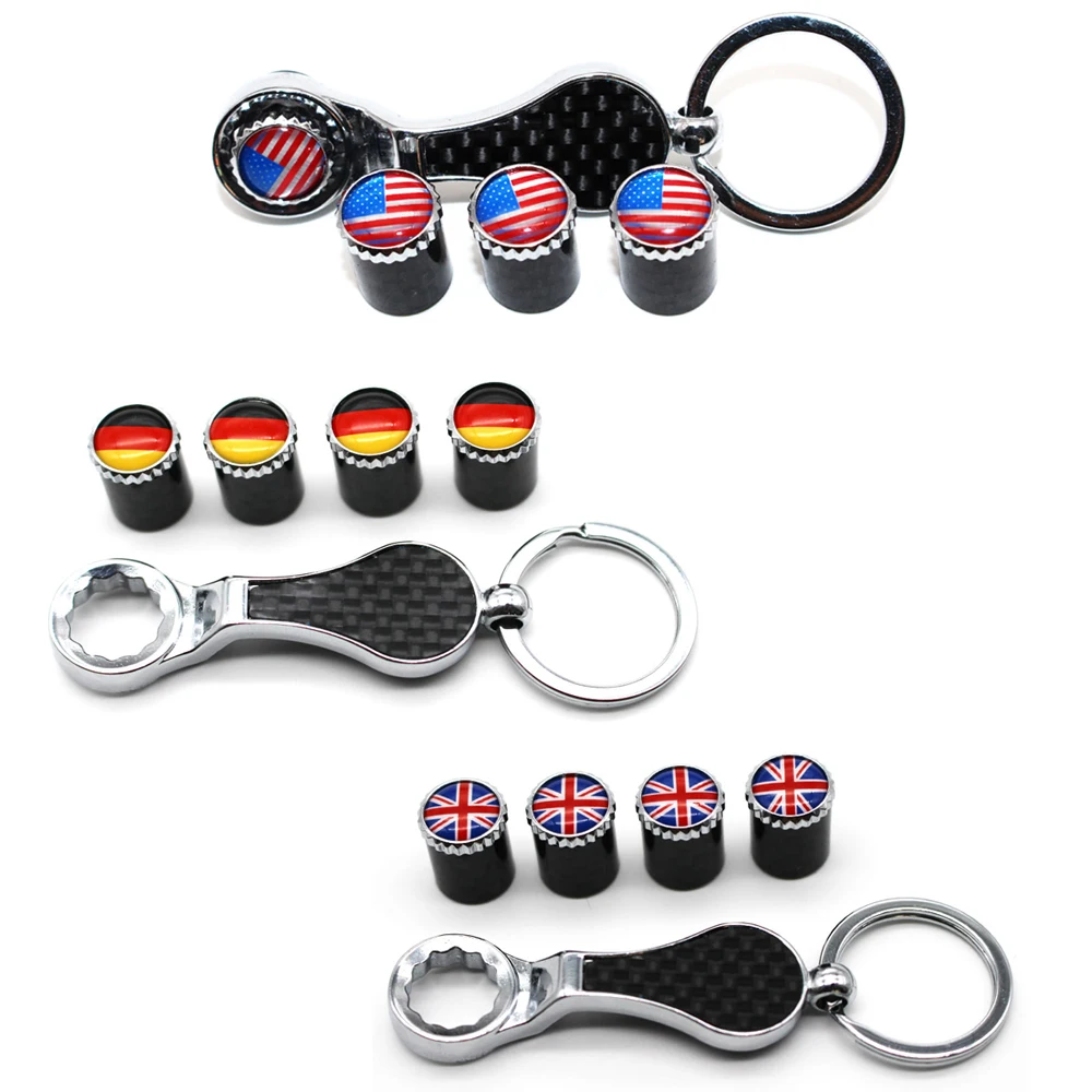 5Pcs/Set National Flag Car Tire wheel Valve Stems Air Caps With Keychain Wrench Chrome for Car Decoration
5Pcs/Set National Flag Car Tire wheel Valve Stems Air Caps With Keychain Wrench Chrome for Car Decoration