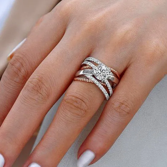 Luxury Female Big Crystal Round Stone Ring 925 Silver AAA Zircon Engagement Ring Vintage Party Wedding Rings For Women
Luxury Female Big Crystal Round Stone Ring 925 Silver AAA Zircon Engagement Ring Vintage Party Wedding Rings For Women
