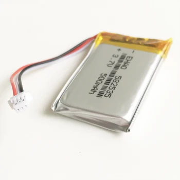 3.7V 500mAh lipo polymer lithium rechargeable battery JST 1.0mm for MP3 GPS DVD bluetooth recorder headset e-book camera 582535
3.7V 500mAh lipo polymer lithium rechargeable battery JST 1.0mm for MP3 GPS DVD bluetooth recorder headset e-book camera 582535