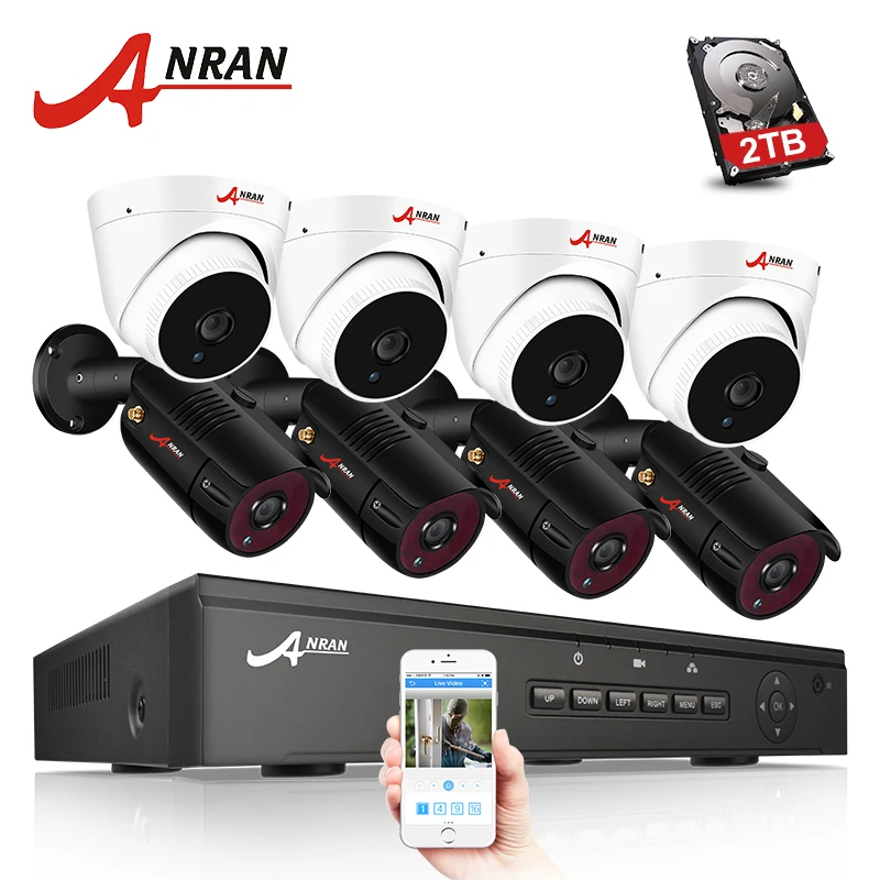 ANRAN 8CH 48V POE NVR 2MP 8CH CCTV System video Surveillance Kit CCTV DVR 8PCS CCTV Security Outdoor Camera Surveillance System
ANRAN 8CH 48V POE NVR 2MP 8CH CCTV System video Surveillance Kit CCTV DVR 8PCS CCTV Security Outdoor Camera Surveillance System
