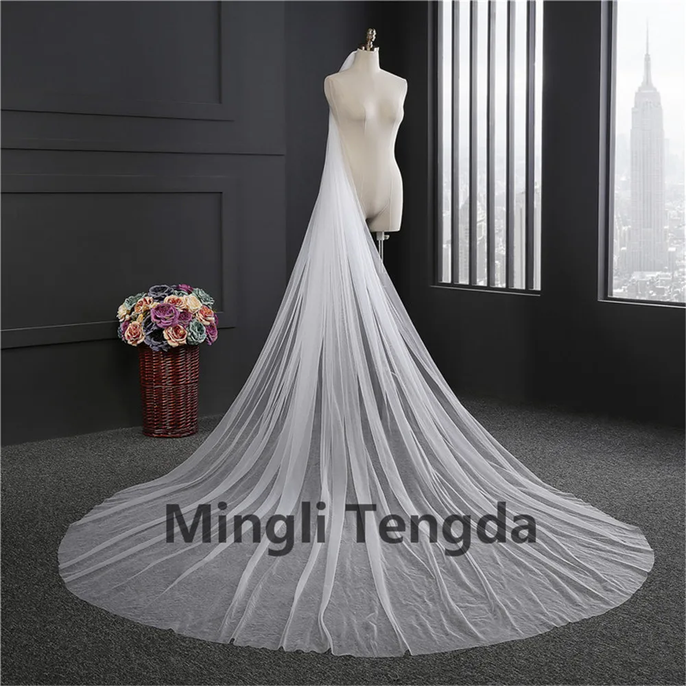 Mingli Tengda 3m*3m One Layer Wedding Veil Long trailing Ivory White Cathedral Bridal Veils with Comb Wedding Accessories Women
Mingli Tengda 3m*3m One Layer Wedding Veil Long trailing Ivory White Cathedral Bridal Veils with Comb Wedding Accessories Women