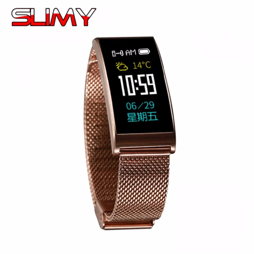

Slimy Smart Band Blood Oxygen Blood Pressure Watches Fitness Sport Bracelet Heart Rate Monitor Call/SMS Reminder Pk Fitbits