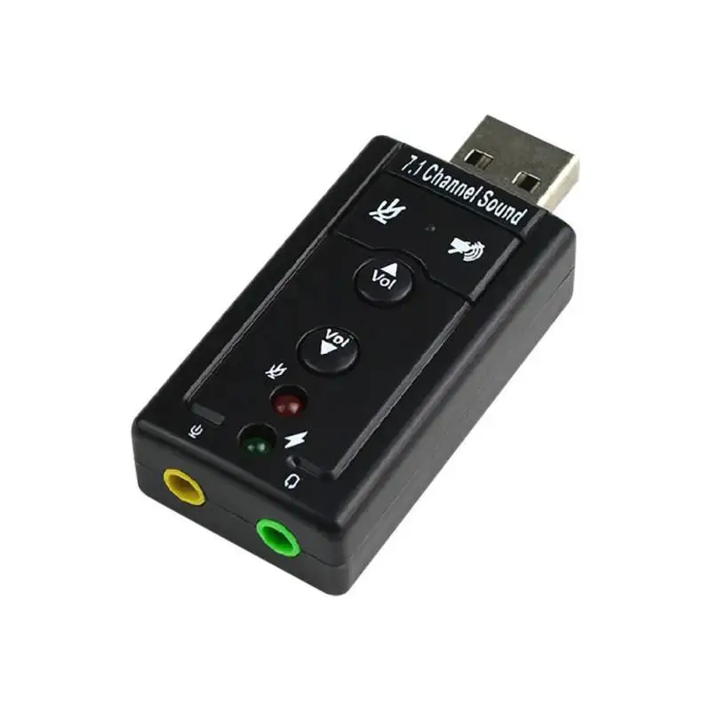 7.1 External USB Sound Card USB to Jack 3.5mm Earphone Speakers Audio Adapter LED Micphone Sound Card For Mac Win PC Laptop
7.1 External USB Sound Card USB to Jack 3.5mm Earphone Speakers Audio Adapter LED Micphone Sound Card For Mac Win PC Laptop