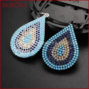 BOROSA Trendy Jewelry Drop Micro Pave CZ Cubic Zircons Delicate Charm Bead Pendant for Necklace DIY Drusy for Women WX270
BOROSA Trendy Jewelry Drop Micro Pave CZ Cubic Zircons Delicate Charm Bead Pendant for Necklace DIY Drusy for Women WX270