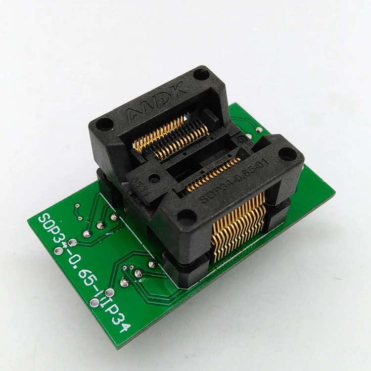SSOP30 TSSOP30 to DIP30 Programming Socket Adapter Pitch 0.65mm IC Body Width 5.3-5.7mm 208mil-224mil Flash Chip Test Socket
SSOP30 TSSOP30 to DIP30 Programming Socket Adapter Pitch 0.65mm IC Body Width 5.3-5.7mm 208mil-224mil Flash Chip Test Socket