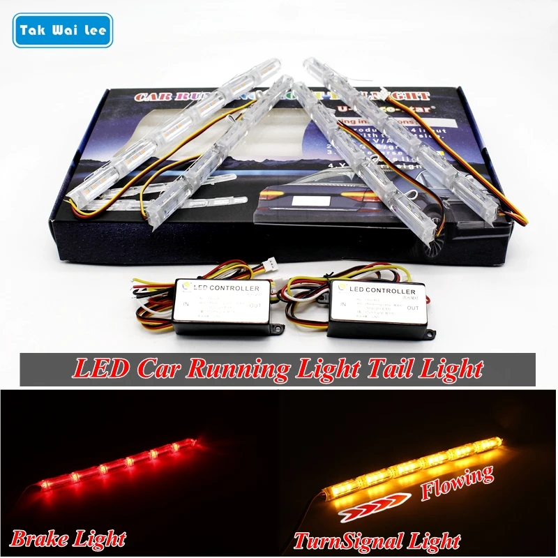 Tak Wai Lee 4X Flexible LED Red Brake White Reverse Strip Lamp Yellow Flow Turn Signal Crystal Eye Car Styling Running Taillight
Tak Wai Lee 4X Flexible LED Red Brake White Reverse Strip Lamp Yellow Flow Turn Signal Crystal Eye Car Styling Running Taillight