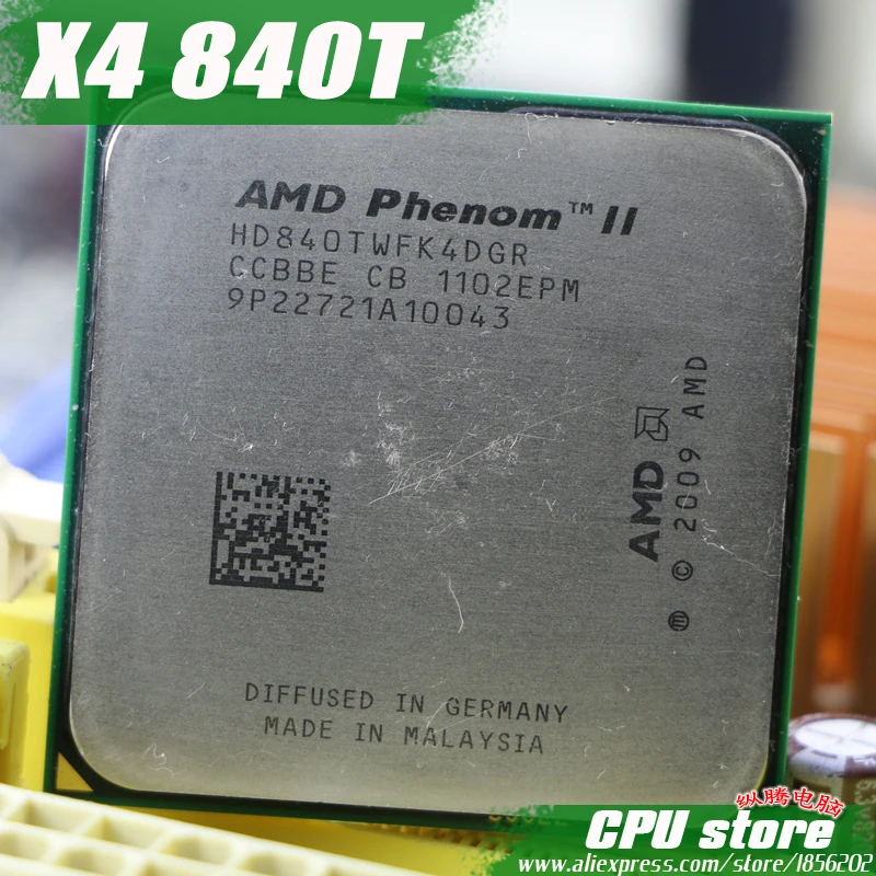Процессор AMD Phenom II X4 840T cpu четырехъядерный (2 9 ГГц/6 м/95 Вт) Socket AM3 AM2 + 938 pin (Рабочая 100%