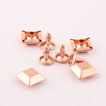 50sets/lot 12*12mm Trapezoid Rose Gold Color Rivets Stud Double Cap Rivets For Bag Garment Decoration Leather Craft
50sets/lot 12*12mm Trapezoid Rose Gold Color Rivets Stud Double Cap Rivets For Bag Garment Decoration Leather Craft