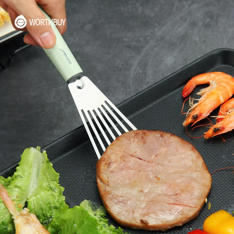 WORTHBUY Kitchen Spatula Stainless Steel Kitchen Utensils Plastic Handle Kitchenware Meat Food Spatula Shovel Barbecue Tools
WORTHBUY Kitchen Spatula Stainless Steel Kitchen Utensils Plastic Handle Kitchenware Meat Food Spatula Shovel Barbecue Tools