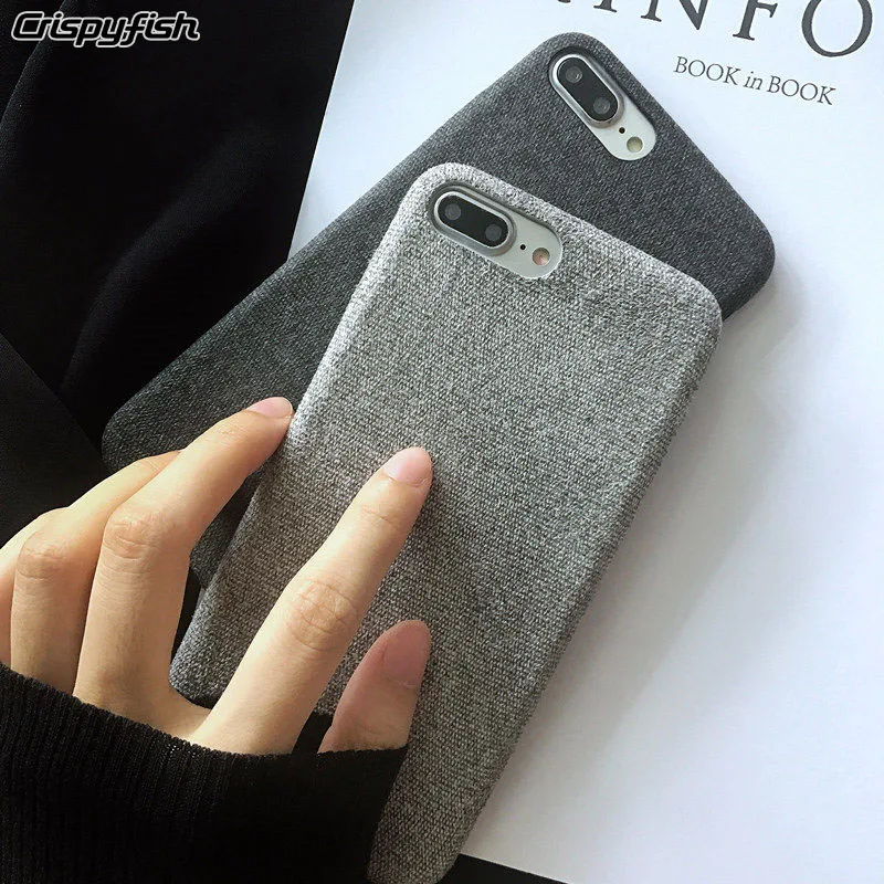 Crispyfish Cloth Texture Soft TPU case For iphone 7 8 plus Case Ultra-thin Canvas Silicone Vintage Cases For iphone 6 6S Plus X
Crispyfish Cloth Texture Soft TPU case For iphone 7 8 plus Case Ultra-thin Canvas Silicone Vintage Cases For iphone 6 6S Plus X