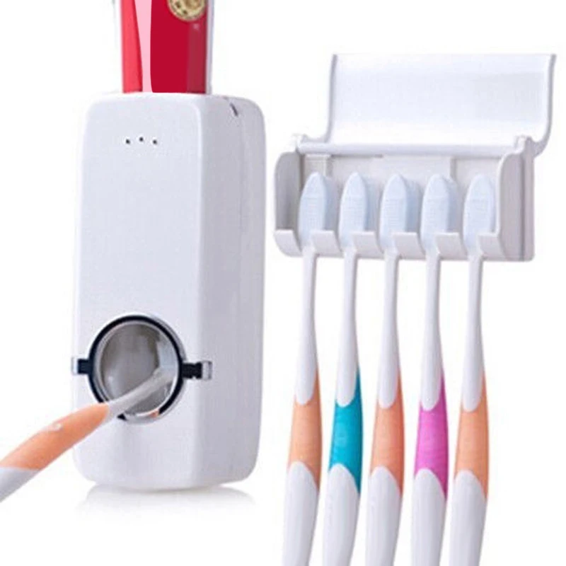 Wall Mounted Automatic Toothpaste Dispenser with 5 Toothbrush Holder Home Decor salle de bain Bathroom Product
Wall Mounted Automatic Toothpaste Dispenser with 5 Toothbrush Holder Home Decor salle de bain Bathroom Product