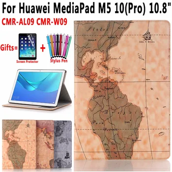 Premium Map Pattern Leather Case with Hard Cover for Huawei MediaPad M5 10 10.8 CMR-AL09 CMR-W09 Funda with Stand Holder
Premium Map Pattern Leather Case with Hard Cover for Huawei MediaPad M5 10 10.8 CMR-AL09 CMR-W09 Funda with Stand Holder