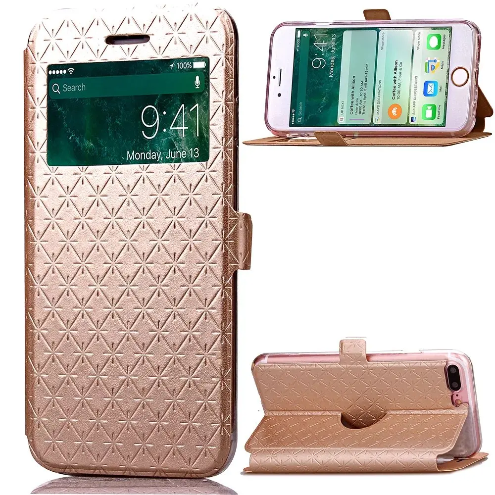 For Apple iPhone 7 Plus 5.5'' Silicone +PU Leather Texture Window View Wallet Card Flip Case For iPhone7Plus Cover Book Case Bag
For Apple iPhone 7 Plus 5.5'' Silicone +PU Leather Texture Window View Wallet Card Flip Case For iPhone7Plus Cover Book Case Bag