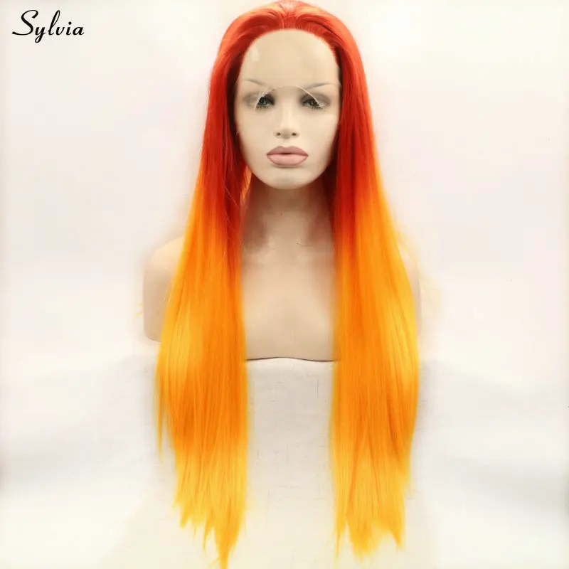 Sylvia Fire Color Orange Hair Synthetic Silky Straight Lace Front Wig Heat Resistant Women Wigs Hair Drag Queen Party Free Part
Sylvia Fire Color Orange Hair Synthetic Silky Straight Lace Front Wig Heat Resistant Women Wigs Hair Drag Queen Party Free Part