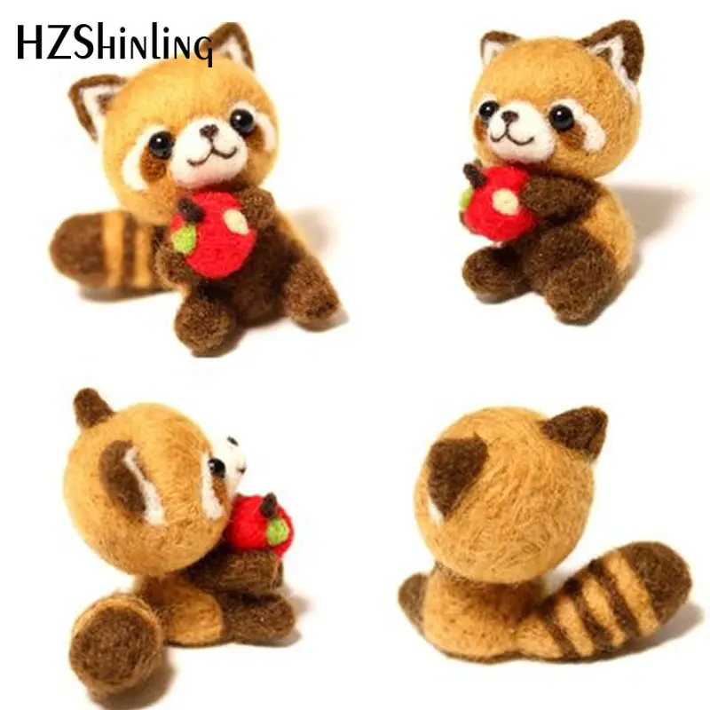 

2019 Creative Cute Squirrel Toy Doll Wool Felt Poked Kitting Non-Finished Handcarft Wool Felting Material Package
