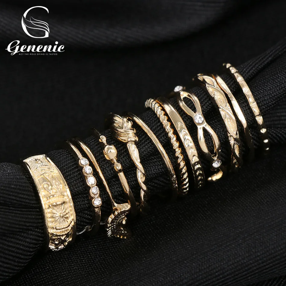 12 Pc/set Charm Gold Midi Finger Ring Set Vintage Punk Boho Knuckle Party Rings Jewelry Gifts
12 Pc/set Charm Gold Midi Finger Ring Set Vintage Punk Boho Knuckle Party Rings Jewelry Gifts