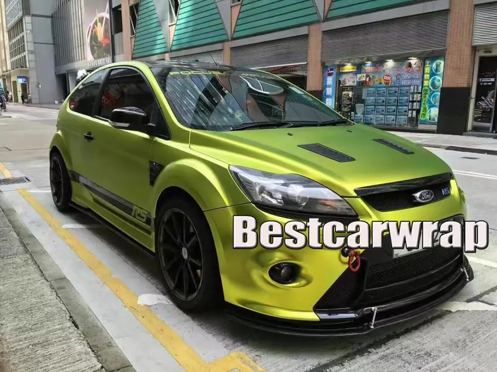 2017 Lemon Satin Chrome Vinyl Car Wrap Film with air bubble Free For Luxury Vehicle Graphics Wrapping foil 1.52x20m/Roll
2017 Lemon Satin Chrome Vinyl Car Wrap Film with air bubble Free For Luxury Vehicle Graphics Wrapping foil 1.52x20m/Roll