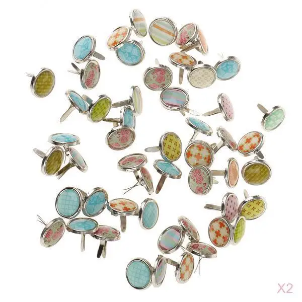 100 Pieces Mini Brads Paper Craft Fasteners For Cardmaking Scrapbooking DIY 100 Pieces Mini Brads Paper Craft Fasteners For Cardmaking Scrapbooking DIY