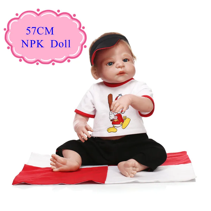 New 57cm 22inch Full Silicone Reborn Baby Boy Doll With Cool Doll Clothes Adora Boy Doll For Boys As Christmas /Birthday Gift
New 57cm 22inch Full Silicone Reborn Baby Boy Doll With Cool Doll Clothes Adora Boy Doll For Boys As Christmas /Birthday Gift