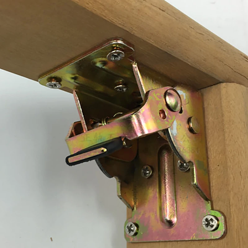 90 angle Self-locking Folding hinge Table desk top easy to install save space Furniture hardware connector Accessories
90 angle Self-locking Folding hinge Table desk top easy to install save space Furniture hardware connector Accessories