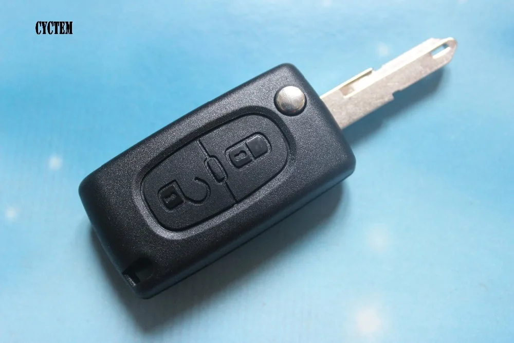 CYCTEM Car Key Cover Housing 2 Buttons Flip Remote Key Shell Fob Case Fit For Citroen 206 With Battery Holder NE73 Blade
CYCTEM Car Key Cover Housing 2 Buttons Flip Remote Key Shell Fob Case Fit For Citroen 206 With Battery Holder NE73 Blade