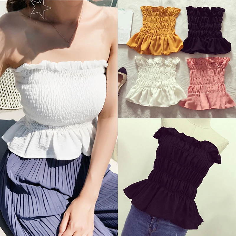 women Crop Tops Women Off Shoulder Sleeveless Summer Bralette Cropped Top Sexy Stretchy Short Bustier Bandeau Tank Top
women Crop Tops Women Off Shoulder Sleeveless Summer Bralette Cropped Top Sexy Stretchy Short Bustier Bandeau Tank Top