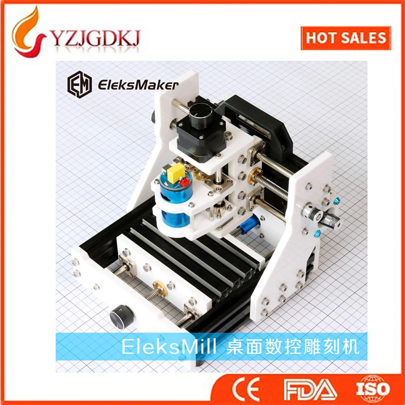 EleksMill new 3-axis CNC Micro Mini Desktop CNC engraving machine GRBL control working area 13x9x4cm
EleksMill new 3-axis CNC Micro Mini Desktop CNC engraving machine GRBL control working area 13x9x4cm