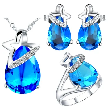 Pendant necklace Earrings ring 925 NEW suit made suit star gem style color options end clearance CZ Luxury Ms. girl Wedding
Pendant necklace Earrings ring 925 NEW suit made suit star gem style color options end clearance CZ Luxury Ms. girl Wedding