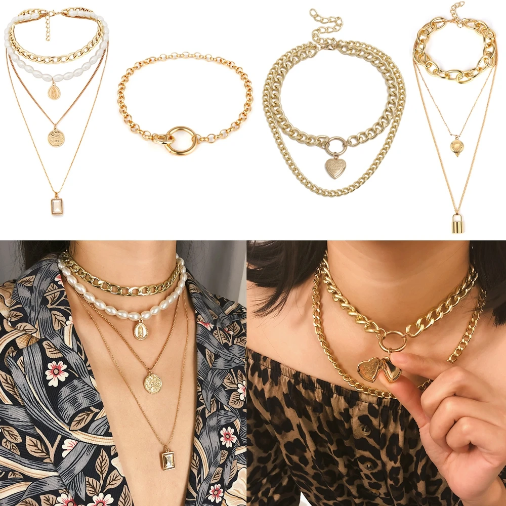 New Fashion Design Vintage Multilayer Coin Pendant Faux Pearl Sweater Chain Necklace Decor Golden Jewelry Accessories Gifts
New Fashion Design Vintage Multilayer Coin Pendant Faux Pearl Sweater Chain Necklace Decor Golden Jewelry Accessories Gifts