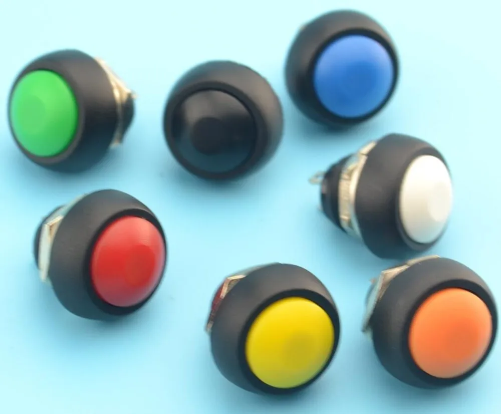 1PC DIY Mini 12mm Momentary Waterproof Push Button Switch Horn Blue White Green Red Yellow Black 1A 250V Self-reset
1PC DIY Mini 12mm Momentary Waterproof Push Button Switch Horn Blue White Green Red Yellow Black 1A 250V Self-reset