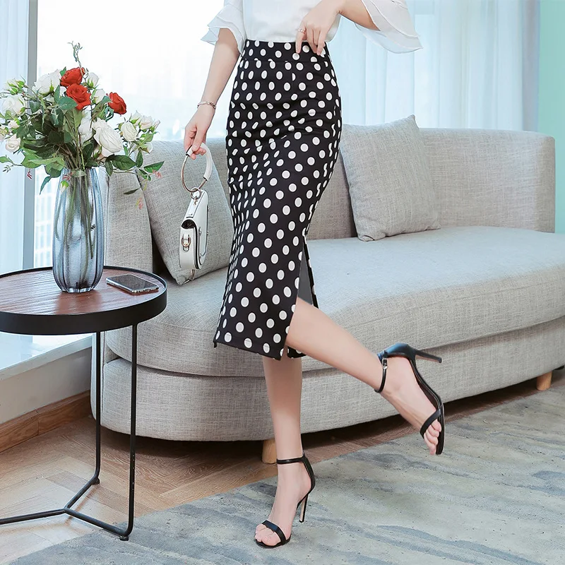 Spring Summer Pencil Skirt 2019 Office Lady High Waist Split Knee length Black Dot Skirts
Spring Summer Pencil Skirt 2019 Office Lady High Waist Split Knee length Black Dot Skirts