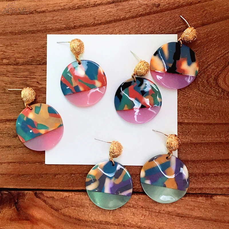 AOMU 2018 New Summer Metal Metal Ball Stitch Geometric Circle Watercolour Acetic Acid Round Stud Earrings for Women Girl
AOMU 2018 New Summer Metal Metal Ball Stitch Geometric Circle Watercolour Acetic Acid Round Stud Earrings for Women Girl