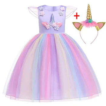 Applique Flower Girls Dresses For Wedding Cosplay Girl Birthday Party Rainbow Dress 2019 summer Princess Ball Gown Kids unicorn
Applique Flower Girls Dresses For Wedding Cosplay Girl Birthday Party Rainbow Dress 2019 summer Princess Ball Gown Kids unicorn