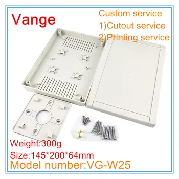 4pcs/lot beige color wall-mounted electronic housing 145*200*64mm extruded ABS plastic junction box for power amplifier device 
4pcs/lot beige color wall-mounted electronic housing 145*200*64mm extruded ABS plastic junction box for power amplifier device