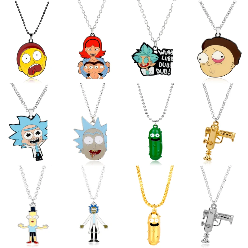 TV Funny Jewelry Rick And Morty Figure Pendant Necklace Men Cosplay Jewelry Cartoon Chain Necklace
TV Funny Jewelry Rick And Morty Figure Pendant Necklace Men Cosplay Jewelry Cartoon Chain Necklace