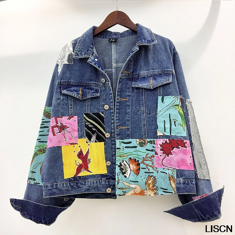 New Boho female jacket autumn wintage cartoon pattern qppliques Embroidery long sleeve coat outerwear denim jacket for women
New Boho female jacket autumn wintage cartoon pattern qppliques Embroidery long sleeve coat outerwear denim jacket for women