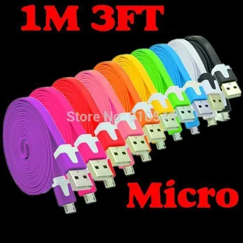 micro 1m 5Pin Noodle Flat Micro cable Accessory Bundles For Samsung HTC Blackberry
micro 1m 5Pin Noodle Flat Micro cable Accessory Bundles For Samsung HTC Blackberry