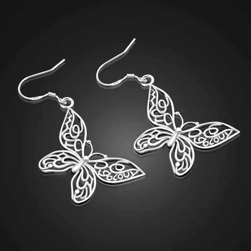 Silver Earring Fashion Animal butterfly solid 925 Sterling Silver Earrings for Women Silver Jewelry Wholesale Gift Hot Sell
Silver Earring Fashion Animal butterfly solid 925 Sterling Silver Earrings for Women Silver Jewelry Wholesale Gift Hot Sell