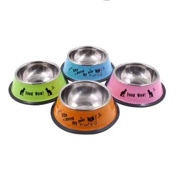 Pet Round Bowl Cat Dog Feeding Bowl Stainless Steel Bone Antiskid Dog Puppy Cat Food Drink Basin Dog Water Bottle Pet Supplies 
Pet Round Bowl Cat Dog Feeding Bowl Stainless Steel Bone Antiskid Dog Puppy Cat Food Drink Basin Dog Water Bottle Pet Supplies