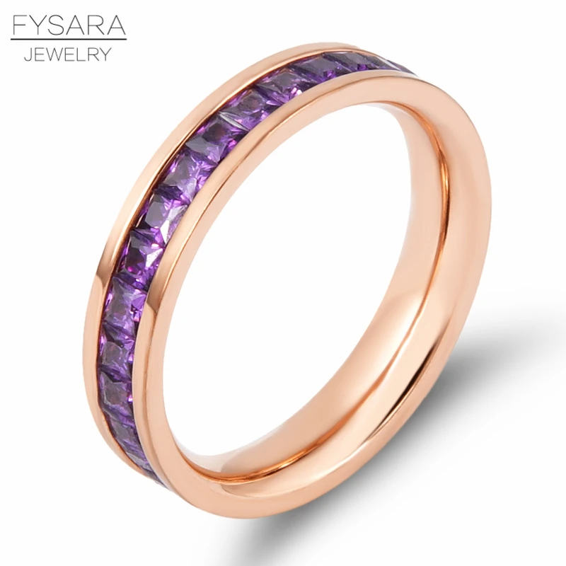 FYSARA роскошный мульти Цвет AAA кольцо с кристаллами для женщин модное ювелирное