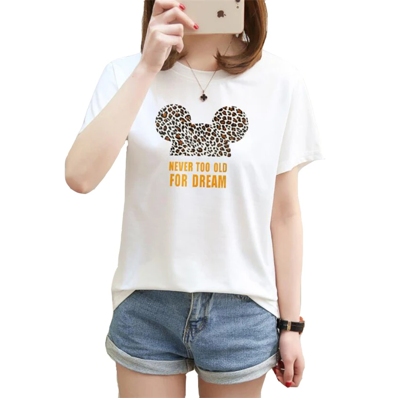 2019 new summer women's T-shirt loose round neck leopard mouse Harajuku style fashion short-sleeved clothes tide
2019 new summer women's T-shirt loose round neck leopard mouse Harajuku style fashion short-sleeved clothes tide