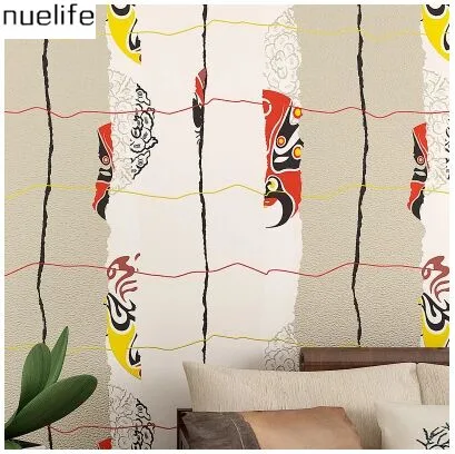 Non-woven Wallpapers Living Room Chinese Style Peking Opera Clown Mask Pattern Wallpaper Bedroom TV Background Wallpaper
Non-woven Wallpapers Living Room Chinese Style Peking Opera Clown Mask Pattern Wallpaper Bedroom TV Background Wallpaper