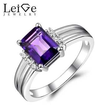 Leige Jewelry Sterling Silver 925 Rings Amethyst Natural Purple Gemstone Emerald Cut Love Wedding Anniversary Rings for Women
Leige Jewelry Sterling Silver 925 Rings Amethyst Natural Purple Gemstone Emerald Cut Love Wedding Anniversary Rings for Women