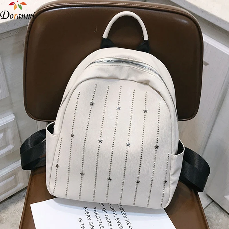 DORANMI Star Rivet Women's Backpack 2019 Fashion Leather Schoolbag Female Back Shoulder Bags Solid Mochila Backpacks DJB611
DORANMI Star Rivet Women's Backpack 2019 Fashion Leather Schoolbag Female Back Shoulder Bags Solid Mochila Backpacks DJB611