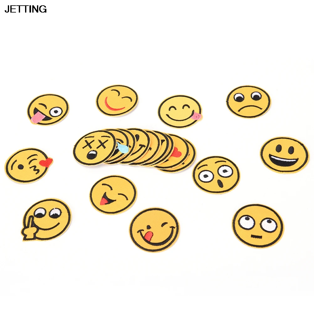 20Pcs/lot DIY Emoji Embroidery Emotion Patch Iron On Applique Patch Sticker Sewing Craft Hot Sale
20Pcs/lot DIY Emoji Embroidery Emotion Patch Iron On Applique Patch Sticker Sewing Craft Hot Sale