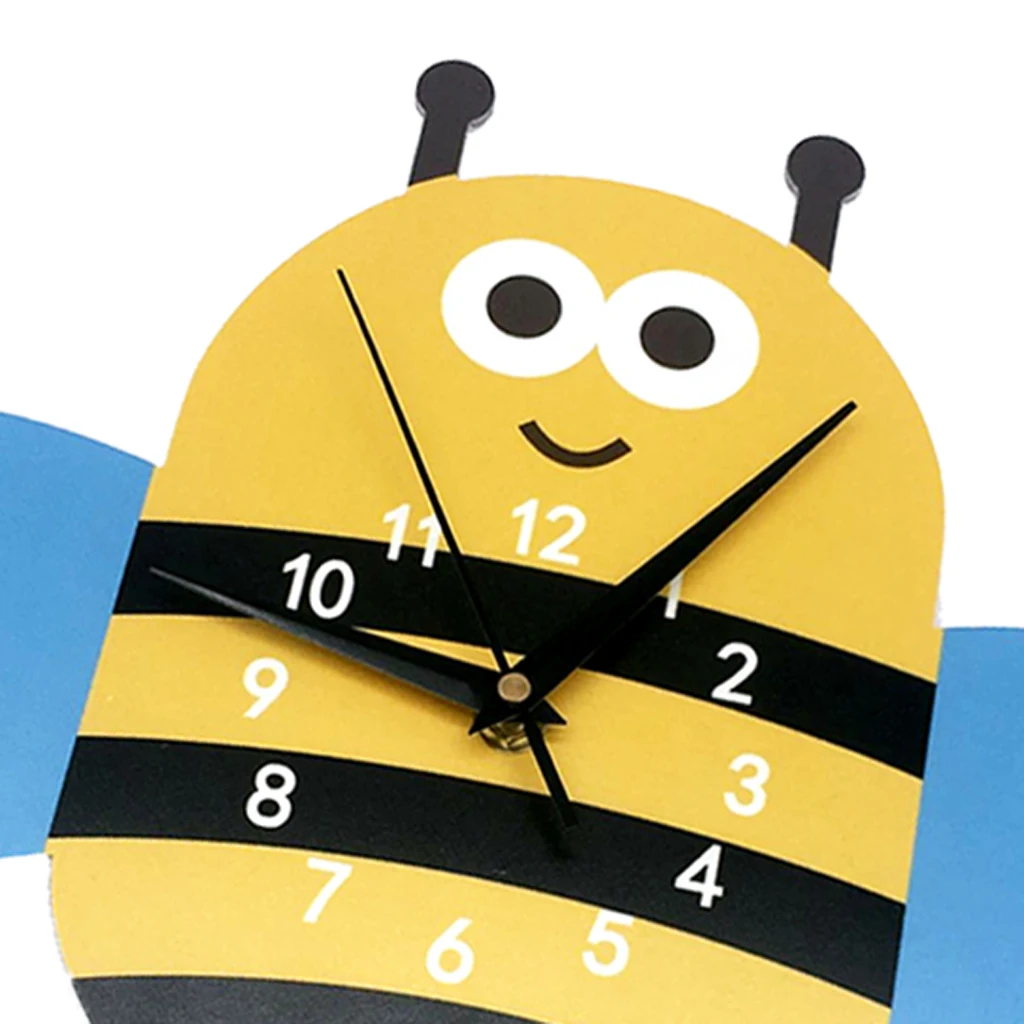 Japanese Adorable Pendulum Clock Funny Crafts Swinging Tail Wall Clock Kit for Kid's Nursery Children's Bedroom Decor