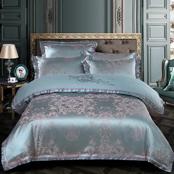 YeeKin 100% Cotton Satin Jacquard Embroidery Bedspreads King Queen Jacquard Satin Purple Hotel Duvet Cover 4pc With Embroidery
YeeKin 100% Cotton Satin Jacquard Embroidery Bedspreads King Queen Jacquard Satin Purple Hotel Duvet Cover 4pc With Embroidery