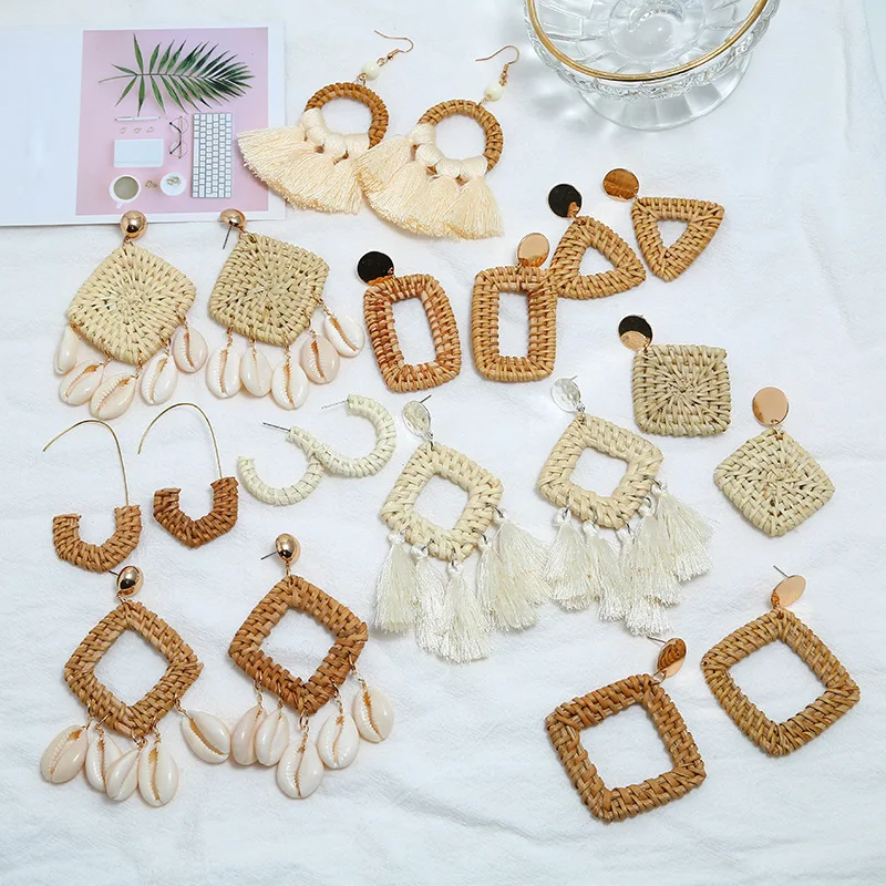 Ruifan Bohemia Beach Style Natural Shell Rattan Big Drop Earrings 2019 Fashion Women Tassel Earring Statement Jewelry YEA351
Ruifan Bohemia Beach Style Natural Shell Rattan Big Drop Earrings 2019 Fashion Women Tassel Earring Statement Jewelry YEA351