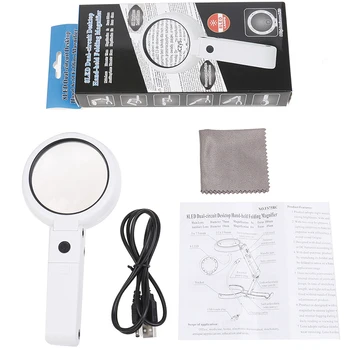 Magnifying Handheld 5X 11X Foldable Table Lamp Illuminated Magnifier Loupe Magnifier Screen Table 8 LED Reading Lights
Magnifying Handheld 5X 11X Foldable Table Lamp Illuminated Magnifier Loupe Magnifier Screen Table 8 LED Reading Lights